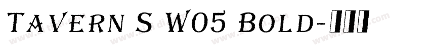 Tavern S W05 Bold字体转换